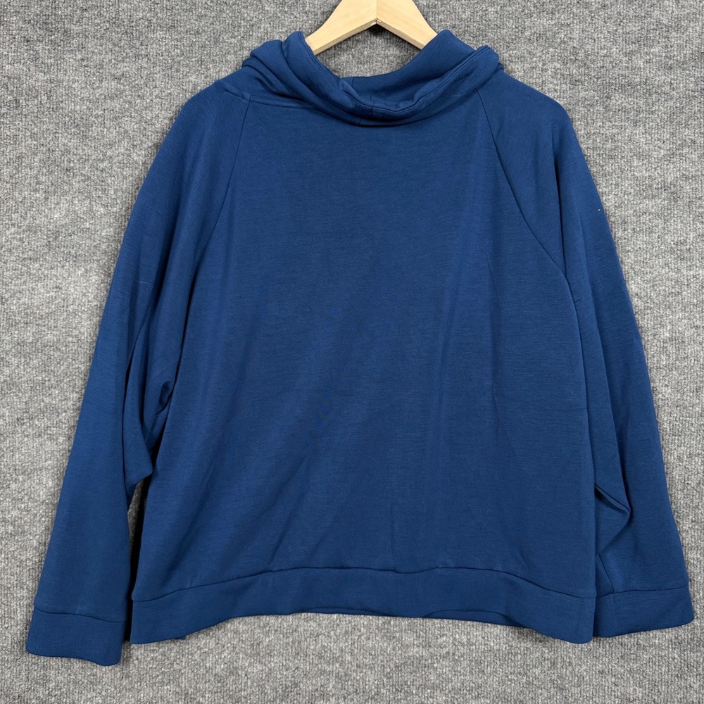 Chico's Womens 4 US XXL Hoodie Pants Set Blue Pullover Vacation Casual Stretch - Picture 8 of 16